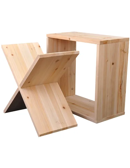 HOMCOM Wooden Wine Rack for 24 Bottle Square Tabletop Storage Holder Stand