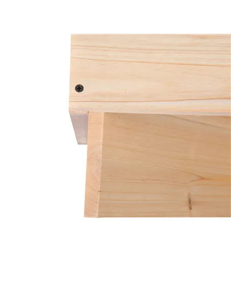 HOMCOM Wooden Wine Rack for 24 Bottle Square Tabletop Storage Holder Stand