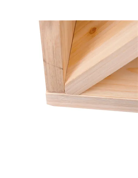 HOMCOM Wooden Wine Rack for 24 Bottle Square Tabletop Storage Holder Stand