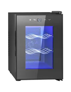 HOMCOM Six Bottle 8-18℃ Countertop Wine Fridge - Black