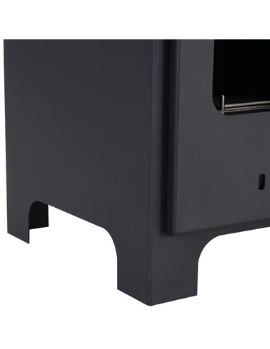 HOMCOM Freestanding Ethanol Fireplace, Bioethanol Fire with 0.9L Tank, 3 Hours Burning Time for Indoor, Black