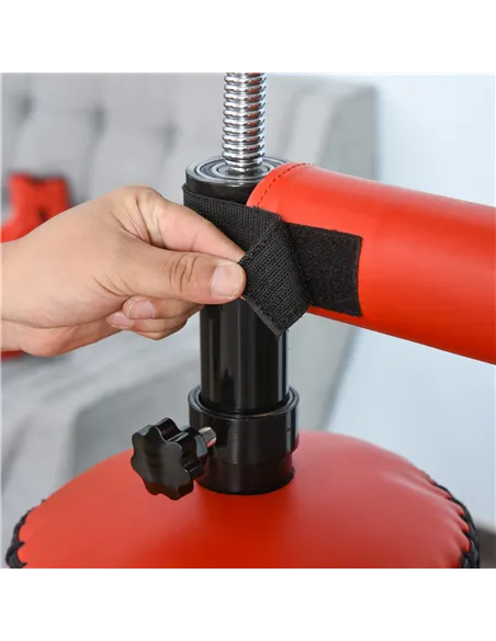 HOMCOM 155-205cm 3-IN-1 Freestanding Boxing Punching Bag Stand, Boxing Speed Trainer with Rotating Flexible Arm, Speed Ball, Fil