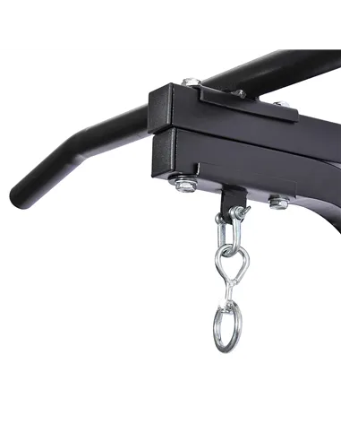 HOMCOM Punching Bag Hanger Wall Mount Bracket Kick Boxing MMA Training Frame Home Fitness Workout Pull Up Bar, Black