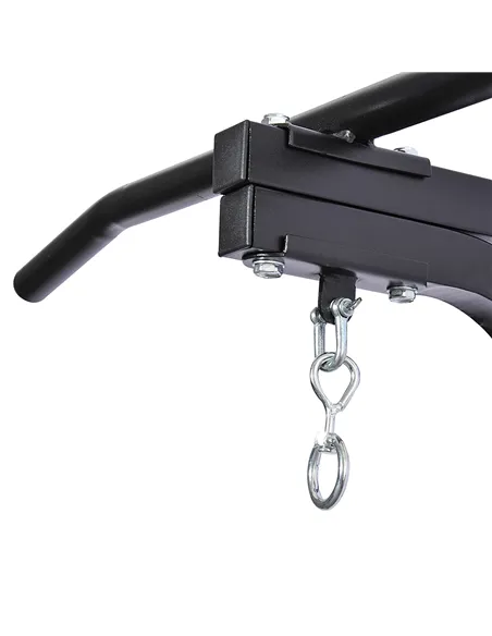 HOMCOM Punching Bag Hanger Wall Mount Bracket Kick Boxing MMA Training Frame Home Fitness Workout Pull Up Bar, Black
