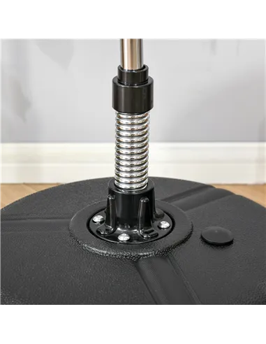 HOMCOM Punching Bag with Stand, 133-151cm Adjustable Height, for Teens, Gold Tone/Black