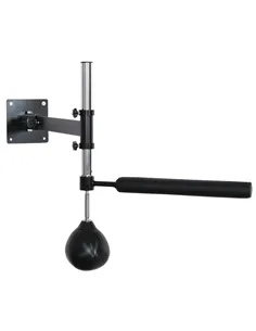 HOMCOM Wall Mount Fast-Reflexes Speed Bag Boxing, Height Adjustable Punching Bag, MMA, Martial Arts and Boxing Equipment for Tra