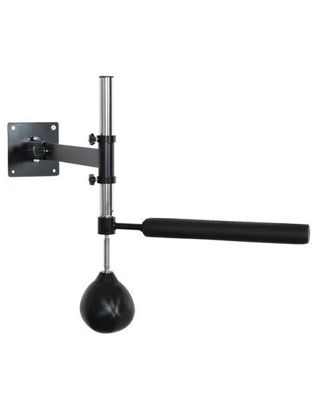 HOMCOM Wall Mount Fast-Reflexes Speed Bag Boxing, Height Adjustable Punching Bag, MMA, Martial Arts and Boxing Equipment for Tra