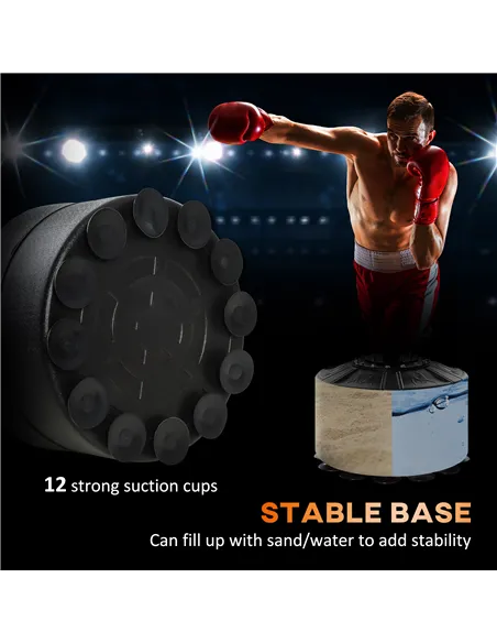 HOMCOM 4-in-1 Boxing Punching Bag, Freestanding with 2 Speed Bals, 360° Reflex Bar, 160-230cm Adjustable Height, Red