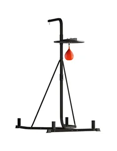 HOMCOM Adjustable Freestanding Speedbag, Punch Bag Hanger, Black
