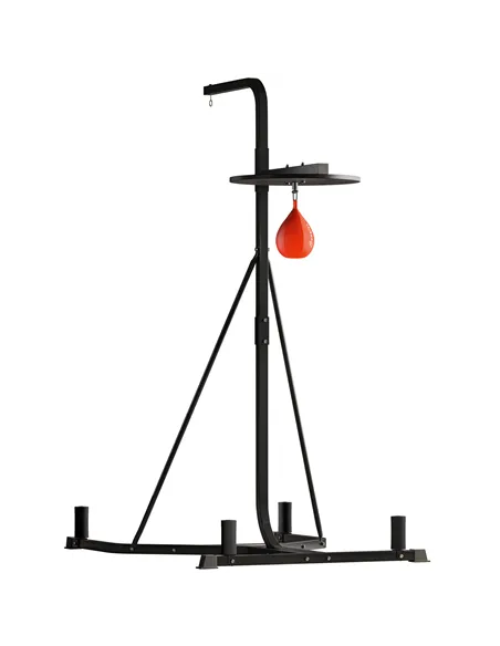 HOMCOM Adjustable Freestanding Speedbag, Punch Bag Hanger, Black