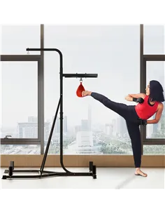 HOMCOM Adjustable Freestanding Speedbag, Punch Bag Hanger, Black 2