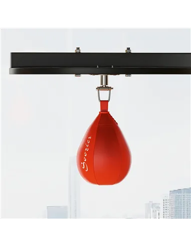 HOMCOM Adjustable Freestanding Speedbag, Punch Bag Hanger, Black