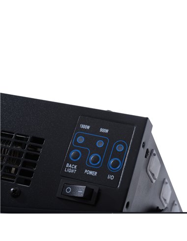 HOMCOM Led Wall Mounted Fireplace Curved Glass Electric Fire Place Fire Place 7 Colour Side Lights Slimline, 900/1800W, 65cm x 5