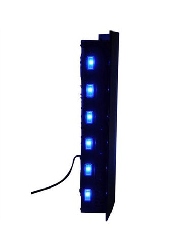 HOMCOM Led Wall Mounted Fireplace Curved Glass Electric Fire Place Fire Place 7 Colour Side Lights Slimline, 900/1800W, 65cm x 5