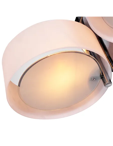 HOMCOM Acrylic Lamp Indoor 3 Light Pendant Chandelier Flush Mount Office Living Room Bedroom w/ Chrome Finish
