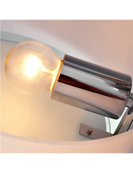 HOMCOM Acrylic Lamp Indoor 3 Light Pendant Chandelier Flush Mount Office Living Room Bedroom w/ Chrome Finish