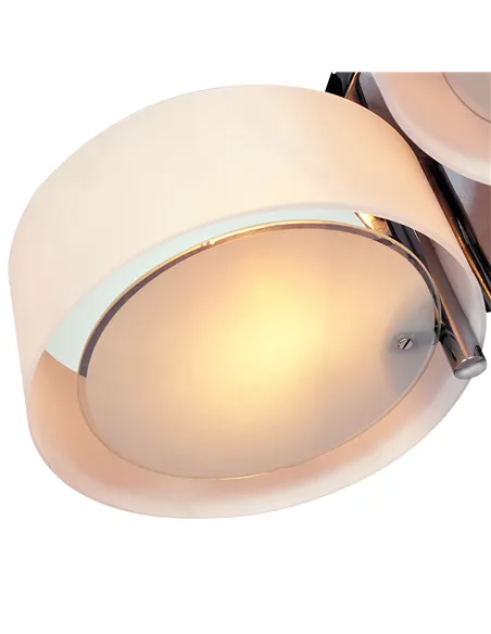 HOMCOM Acrylic Lamp Indoor 3 Light Pendant Chandelier Flush Mount Office Living Room Bedroom w/ Chrome Finish