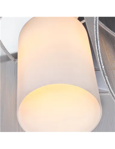 HOMCOM Modern Chandelier, Semi-Flush Mount Ceiling Light with 2 Light, E27 Bulb Base for Hallway, Dining Room, Living Room, Whit