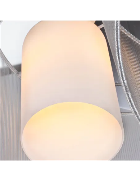 HOMCOM Modern Chandelier, Semi-Flush Mount Ceiling Light with 2 Light, E27 Bulb Base for Hallway, Dining Room, Living Room, Whit