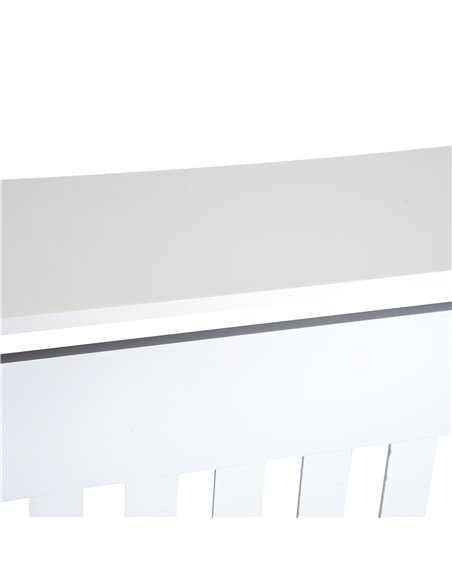HOMCOM Slatted Radiator Cover Painted Cabinet MDF Lined Grill in White (78L x 19W x 81H cm)