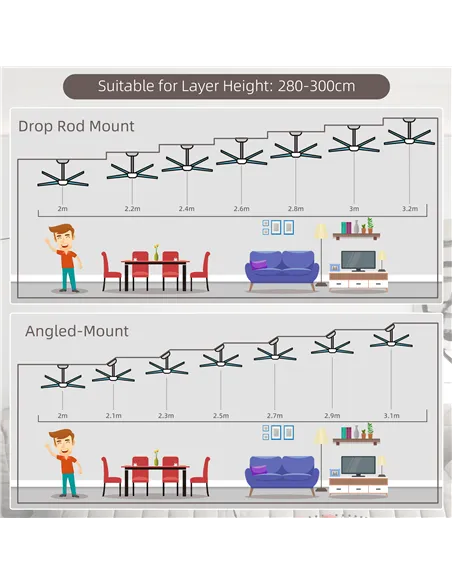 HOMCOM Ceiling Fan with LED Light, Flush Mount Ceiling Fan Lights with Reversible Blades, Pull-chain, Silver and Natural Tone