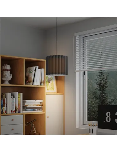 HOMCOM Linen Pendant Light, Bedside Ceiling Lamps with E27 Bulb, Modern Hanging Lights for Living Room, Bedroom, Kitchen, Hallwa