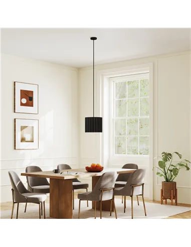 HOMCOM Linen Pendant Light, Bedside Ceiling Lamps with E27 Bulb, Modern Hanging Lights for Living Room, Bedroom, Kitchen, Hallwa