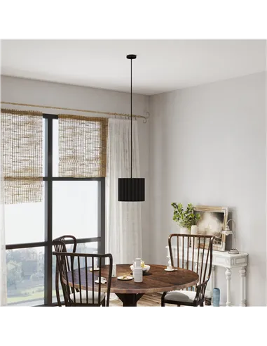 HOMCOM Linen Pendant Light, Bedside Ceiling Lamps with E27 Bulb, Modern Hanging Lights for Living Room, Bedroom, Kitchen, Hallwa