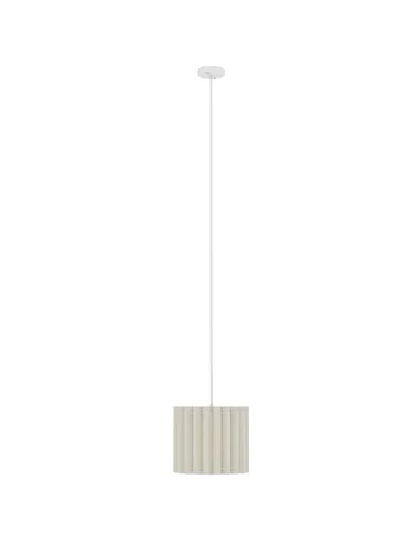 HOMCOM Linen Pendant Light, Bedside Ceiling Lamps with E27 Bulb, Modern Hanging Lights for Living Room, Bedroom, Kitchen, Hallwa