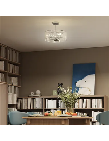 HOMCOM Crystal Ceiling Light Fixture, Semi Flush Mount Modern Crystal Chandelier Ceiling Light for Living Room, Bedroom, Hallway