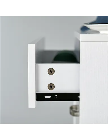 HOMCOM Shoe Cabinet with 3 Flip Drawers, High Gloss Shoe Storage Cabinet with Top Drawer and Adjustable Shelves, Shoe Cupboard f