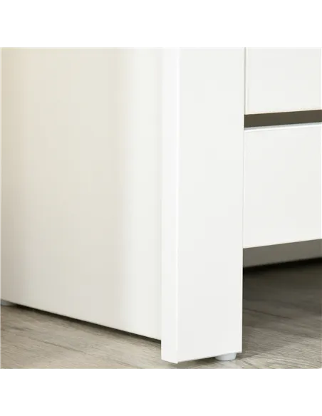 HOMCOM Narrow Shoe Cabinet, Space Saving Shoe Storage Cabinet with 2 Flip Drawers and Adjustable Shelves for 6-12 Pairs of Shoes