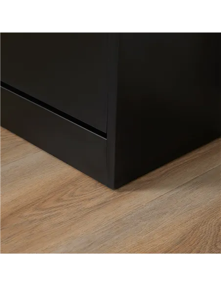 HOMCOM 2 Drawer Shoe Cabinet, Narrow Shoe Storage Cabinet with Flip Doors and Adjustable Shelves, Slim Shoe Cupboard for 12 Pair