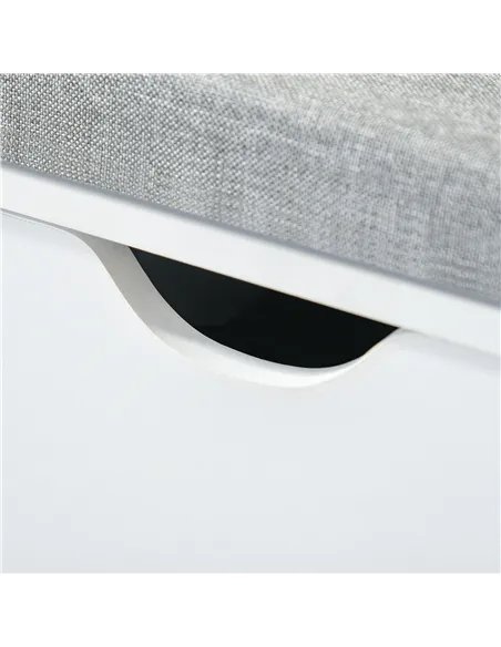 HOMCOM Shoe Storage Bench with Cushion - White