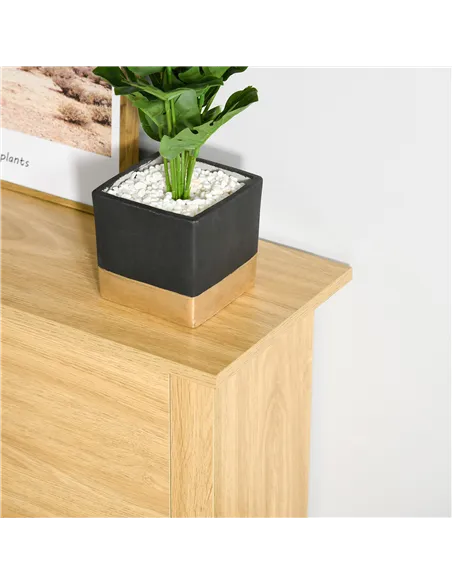 HOMCOM Narrow Shoe Cabinet, Space Saving Shoe Storage Cabinet with 2 Flip Drawers and Adjustable Shelves for 6-12 Pairs of Shoes