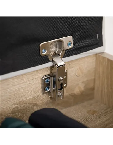 HOMCOM Shoes Cabinet Bench Hidden Storage Padded Seat Organiser Footwear Rack Hallway Oak Tone