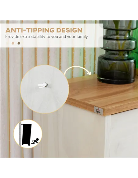 HOMCOM Narrow Shoe Cabinet, Slim Shoe Storage Cabinet with 3 Flip Drawers and Adjustable Shelves, 12 Pair of Shoes Organizer for