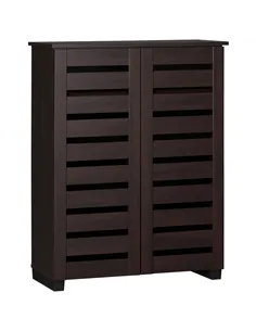 HOMCOM 15 Shoe Storage Cabinet - Wood-Effect