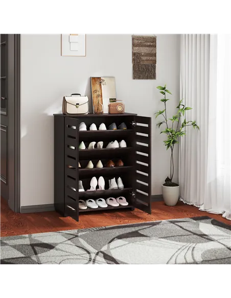HOMCOM 15 Shoe Storage Cabinet - Wood-Effect