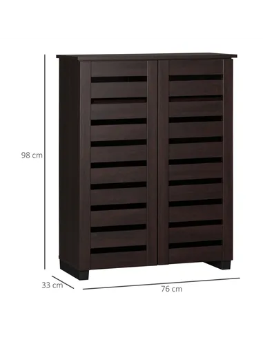 HOMCOM 15 Shoe Storage Cabinet - Wood-Effect