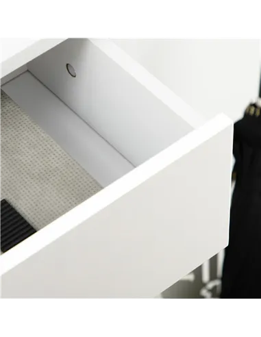 HOMCOM Three Drawer Slim Shoe Storage Cabinet, 12 Shoe Pairs - White