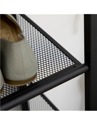 HOMCOM 8-Tier Shoe Rack, Shoe Storage Organizer with Mesh Shelves, Free Standing Shoe Shelf Stand for 21-24 Pairs of Shoes for E