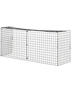 HOMCOM Extendable Fire Guard Screen, Freestanding Fire Screen Spark Guard, Folding Fireplace Cover, Wire Mesh, 81.5-160cm, Black