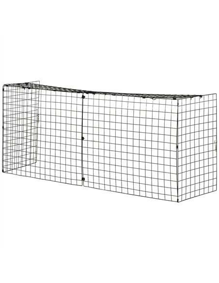 HOMCOM Extendable Fire Guard Screen, Freestanding Fire Screen Spark Guard, Folding Fireplace Cover, Wire Mesh, 81.5-160cm, Black