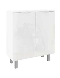 HOMCOM Five-Shelf Shoe Storage Cupboard - White