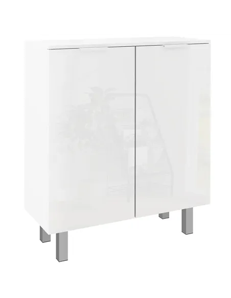 HOMCOM Five-Shelf Shoe Storage Cupboard - White