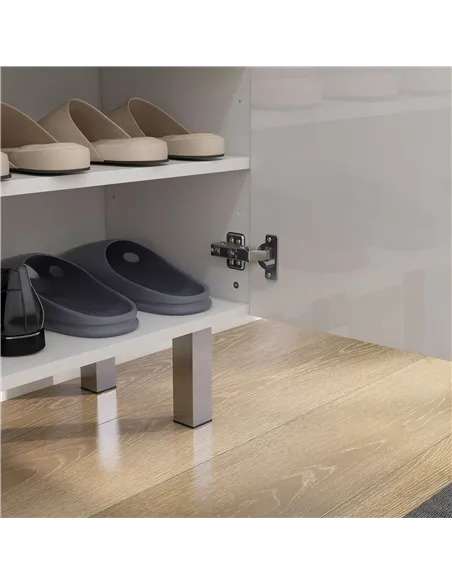 HOMCOM Five-Shelf Shoe Storage Cupboard - White