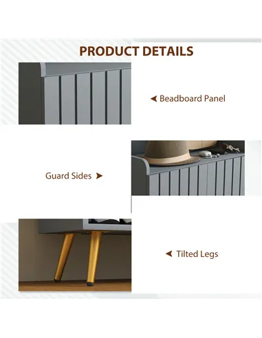 HOMCOM Modern Shoe Cabinet with 2 Doors, Open Shelf and Adjustable Shelves, 15 Pair Hallway Shoe Cupboard, Entryway Storage Unit