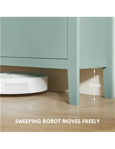 HOMCOM Modern Four-Drawer Shoe Cabinet - Green