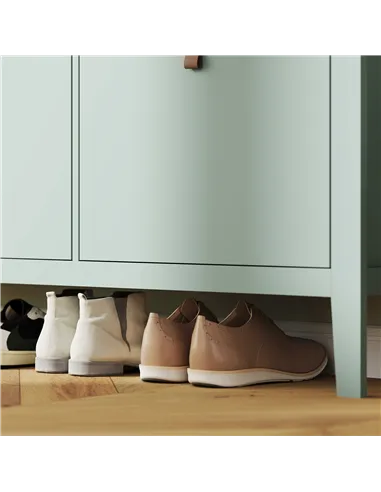 HOMCOM Modern Four-Drawer Shoe Cabinet - Green